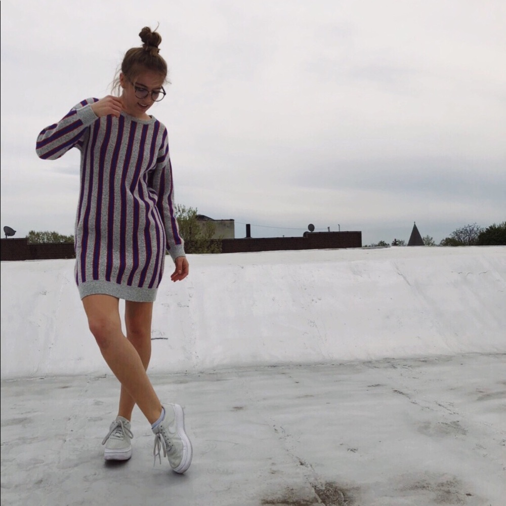 Striped Sweater Dress